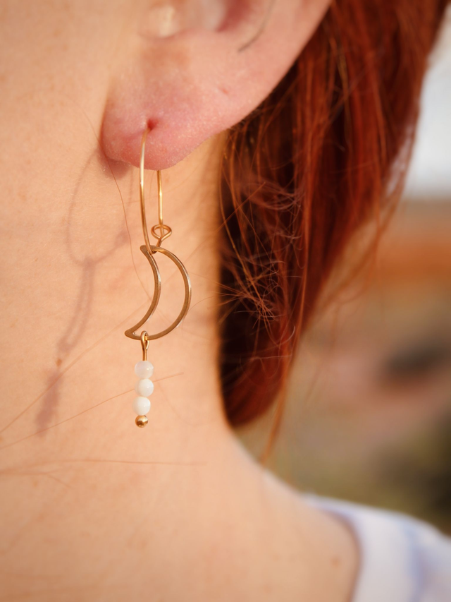 Boucles d’oreilles lune