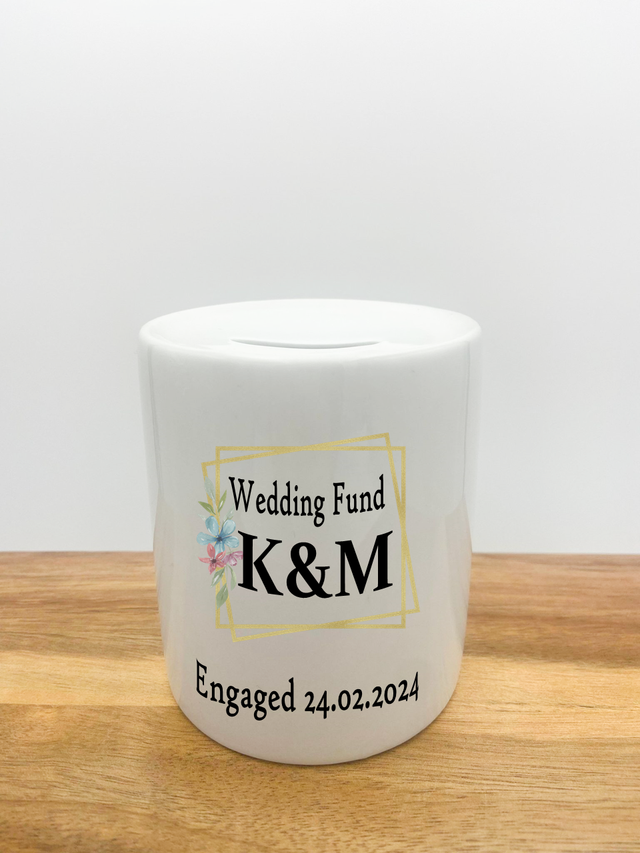 Personalised Money Box - Wedding Fund