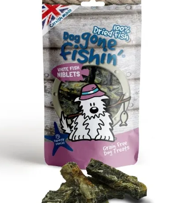 Dog Gone Fishin&#039; White Fish Niblets 75g