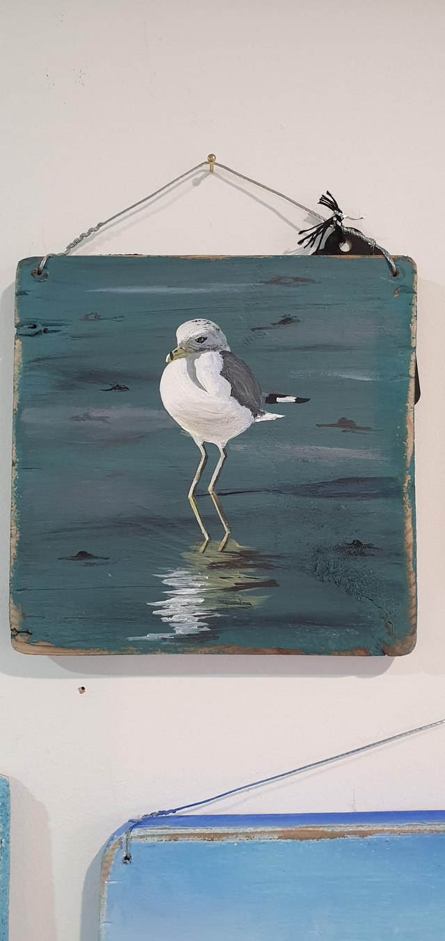 #2 Seagull Drift Wood Painting