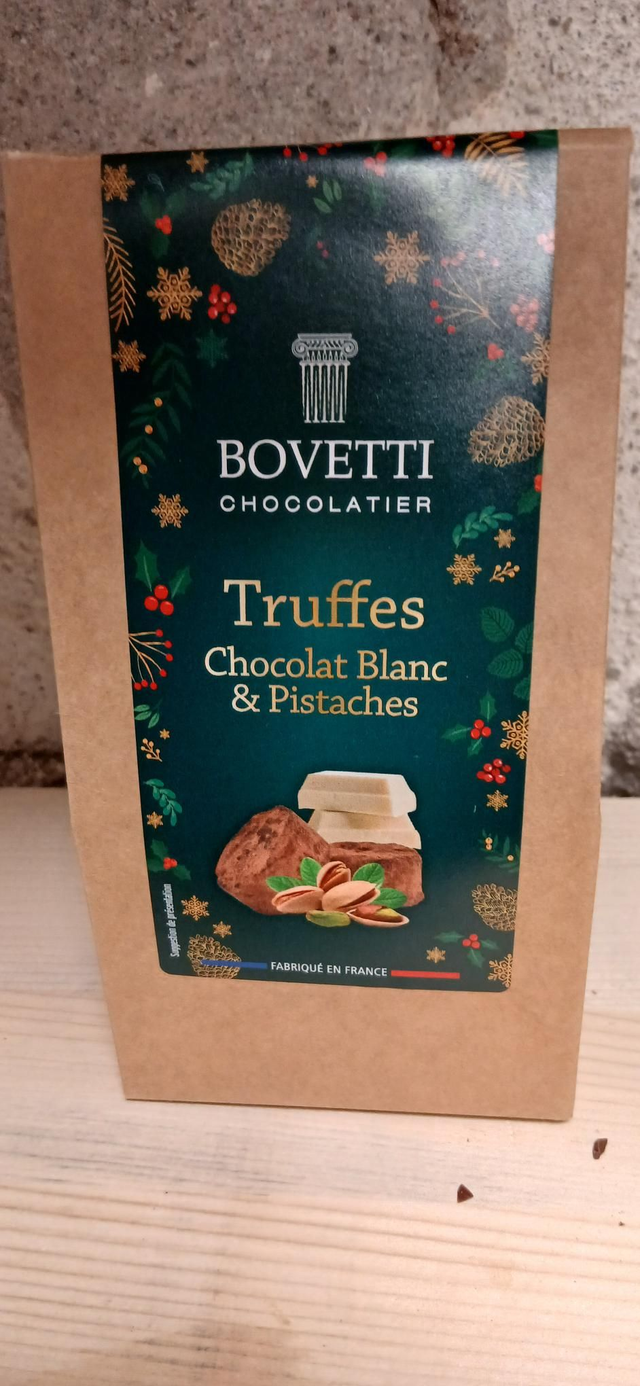 Truffes chocolat blanc pistaches 120g