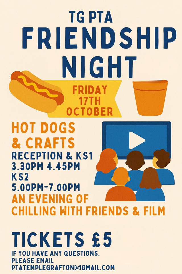 Friendship Night Friday 17th October 2025 KS2