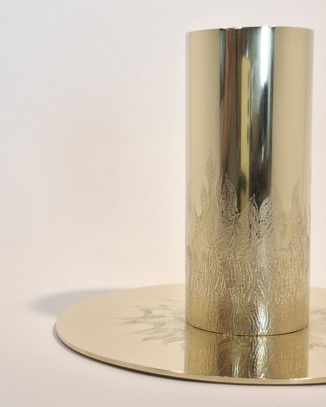 Collection Feu - Soliflore 8 - Laiton ciselé poli