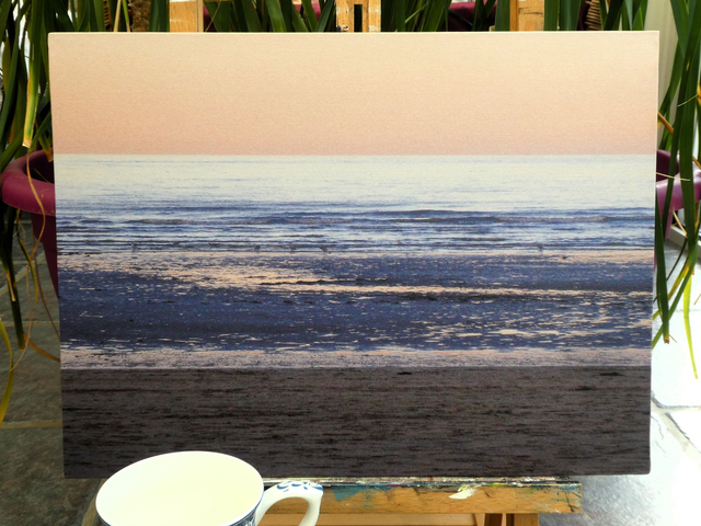 Photographic Open Edition Canvas Panel Print, from my "Water Flows" collection, "Pink Blue Haze"