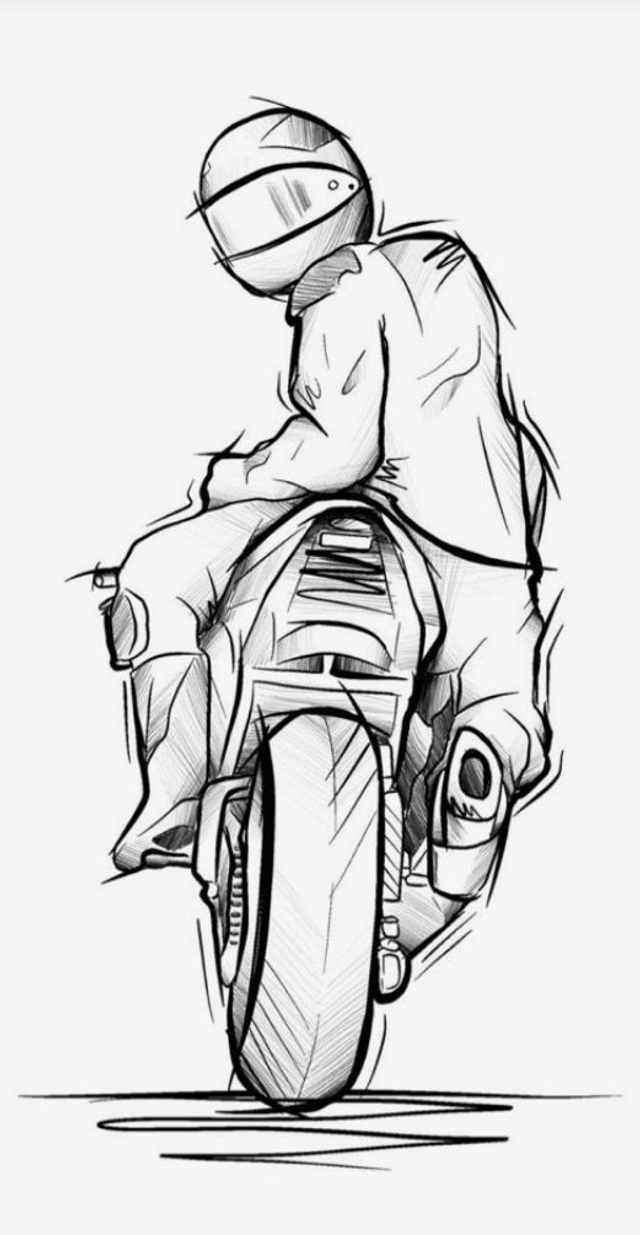 gravure motard
