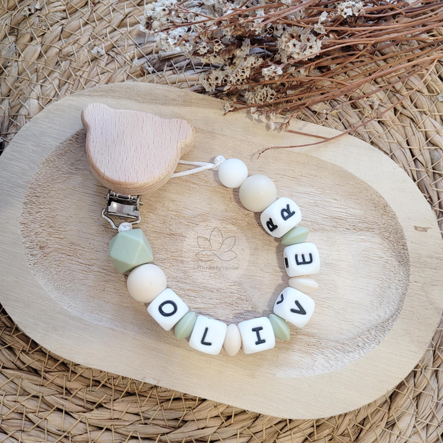 Chupetero nombre clip osito