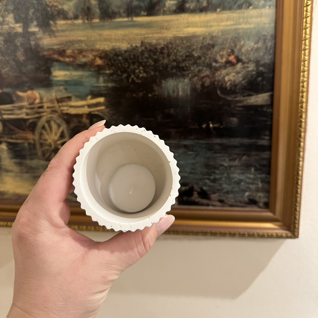 SMALL CHRISTMAS CANDLE HOLDER| STORAGE POT