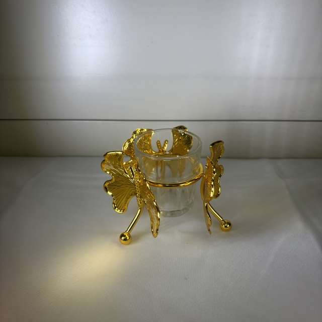 Porte cuillère doré papillon