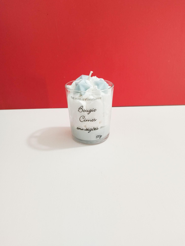Bougie cime enneigée 170g