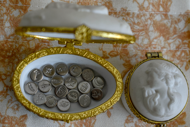 Grigri gravé Motif ARGENTÉ