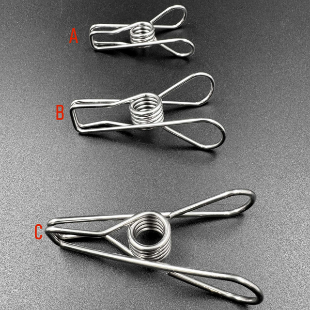 RVS wasknijper in 3 verschillende maten.