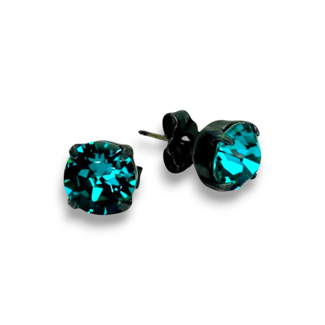 Ohrstecker KLASSIK BIG Blue Zirkon, Türkis