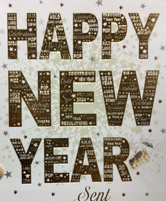 Happy New Year (Gold Letters) NQ