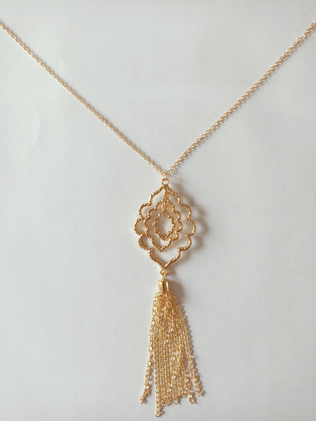 Sautoir bohème doré 