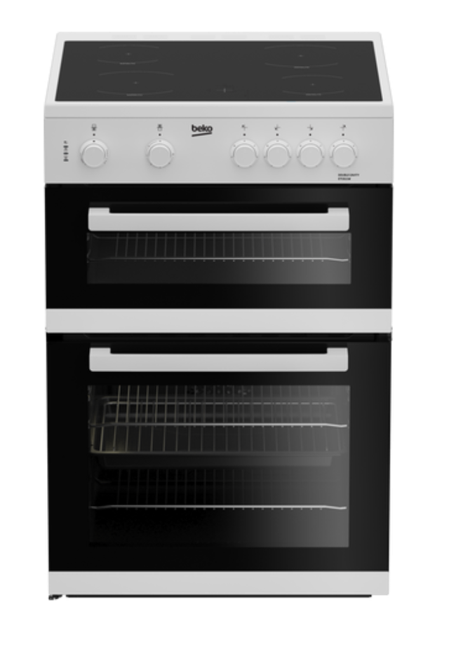 Beko  Free Standing ETC611W 60cm Oven Electric Cooker with Ceramic Hob - White