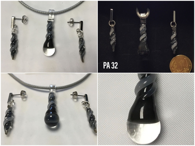 Parure pendentif et boucles d’oreilles réf PA 032