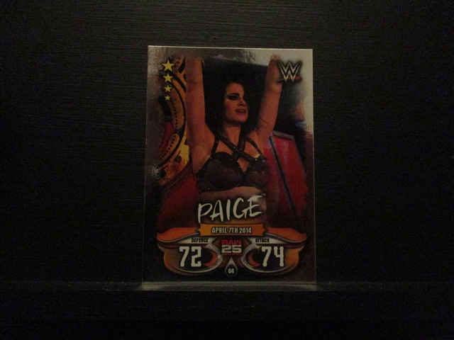 Paige - Raw 25 Years Slam Attax Live Original Trading Card #64