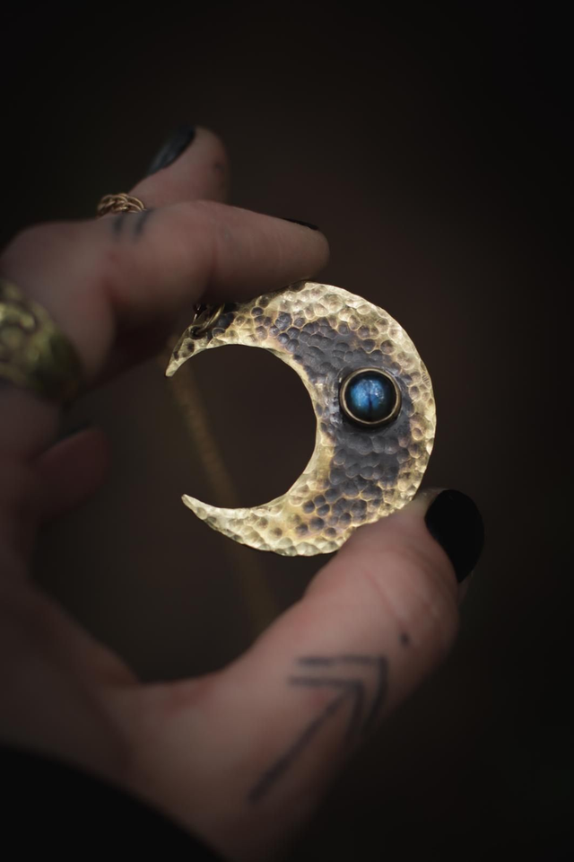 Lune - croissant de lune labradorite 