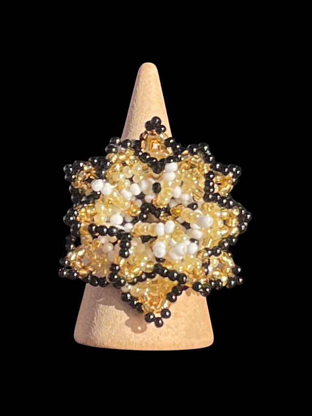 Bague Fleur de Lotus Noire