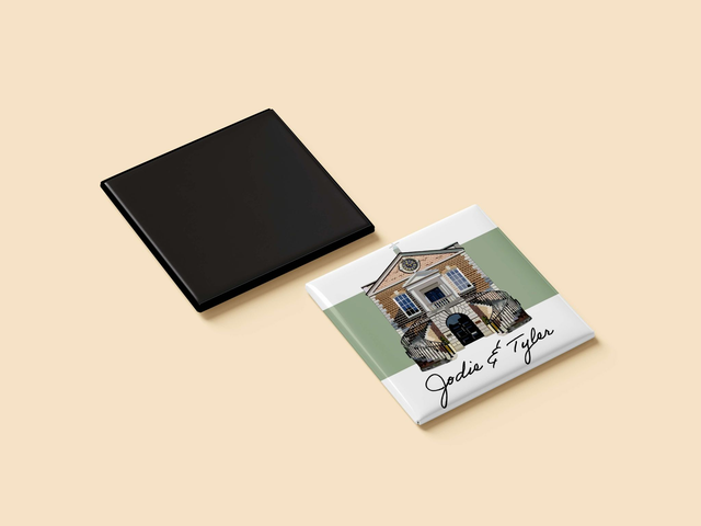 Magnet Wedding Favours - &#039;Simply Wed&#039; Design