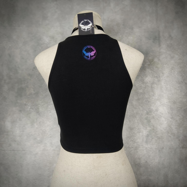 T-Shirt Cropped "Sharkattack! Acid Pink"