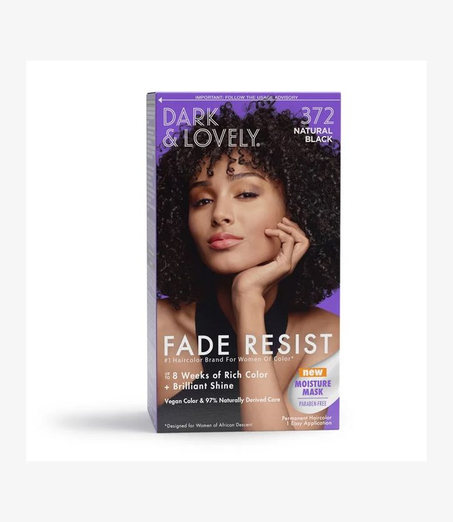 Dark &amp; Lovely Fade Resist Permanent Hair Color, 372 Natural Black