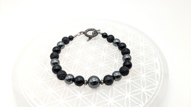 Hématite, Obsidienne et Pierre de Lave