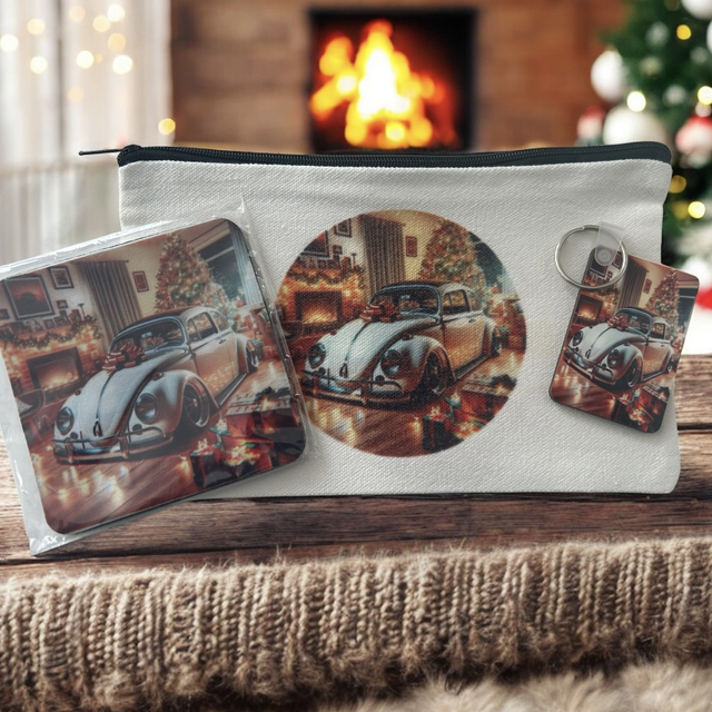 Pack Coccinelle WV cheminée et sapin