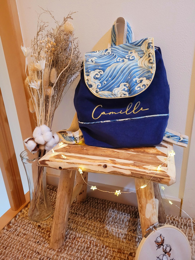 Sac à dos vagues japonaises 