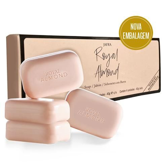 Royal Almond Sabonetes 4 sabonetes em barra 40g (cada)