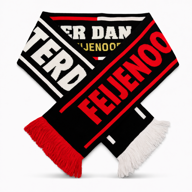Feijenoord Rotterdam sjaal - Niets is sterker - Zwart