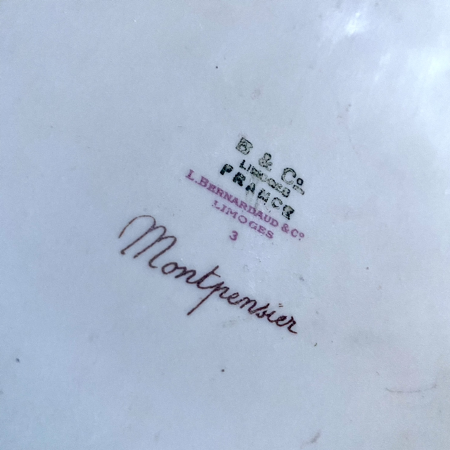 Ensemble plat & pelle Vintage porcelaine