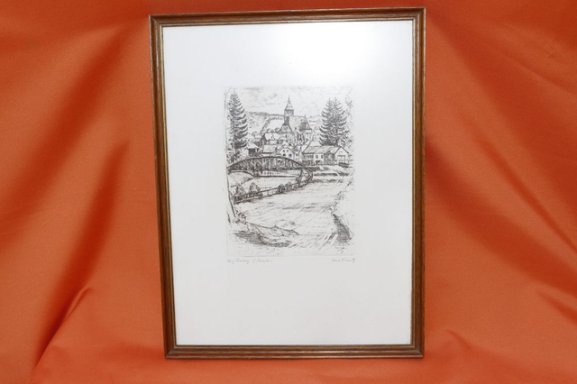 original Radierung, Franz Knapp, Scheibbs