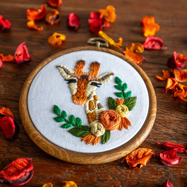 Broderie - La girafe -