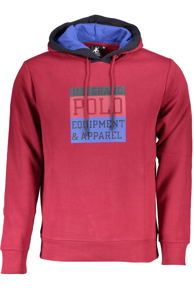 U.S. GRAND POLO FELPA SENZA ZIP UOMO ROSSO