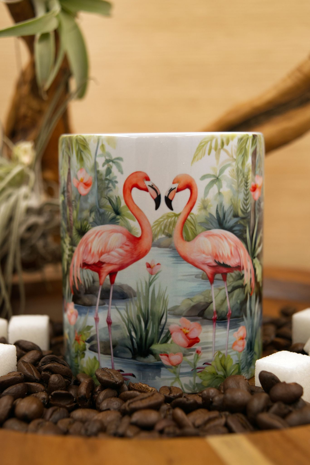 Mug – Flamingos by Tropical Riverbed Design