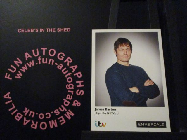 Bill Ward (James Barton) Original Emmerdale Coloured Itv Logo Cast Card (SEE PIC)