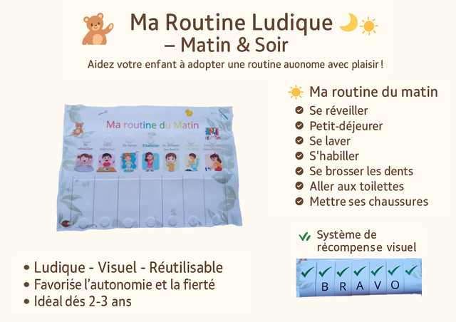 🌈  Fiche éducative - "Ma Routine du Matin" 