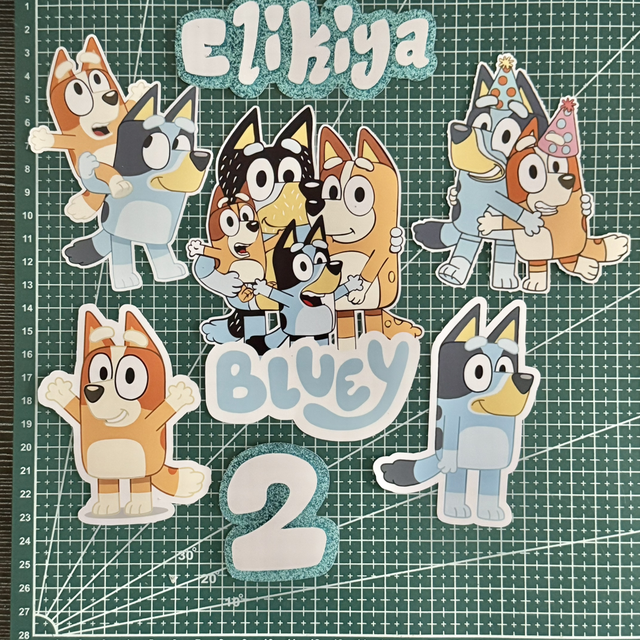 Bluey cake topper