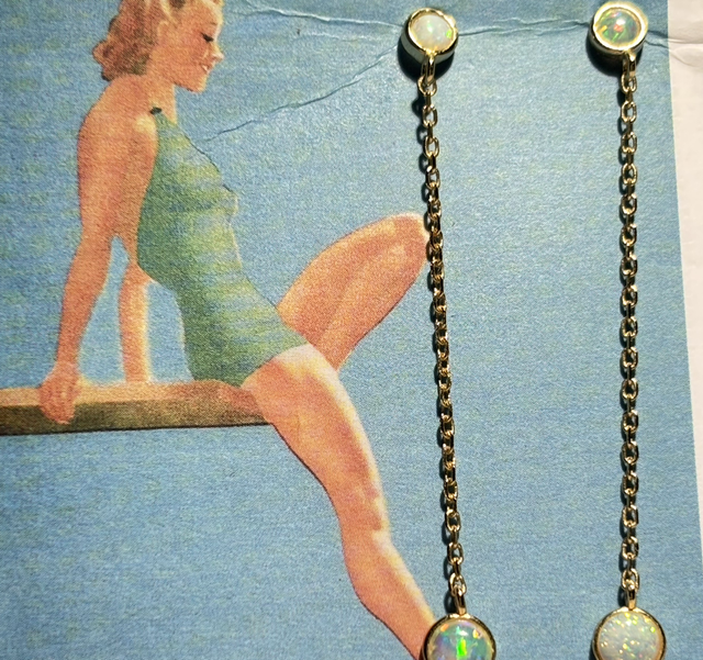 Ohrringe Opale vergoldet 