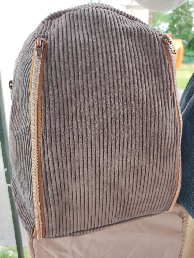 Sac à dos Boule velours côtelé 