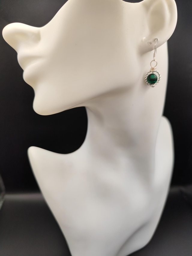 Malachite earrings