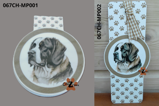 Marque pages Saint bernard (magnétique ou standard) 