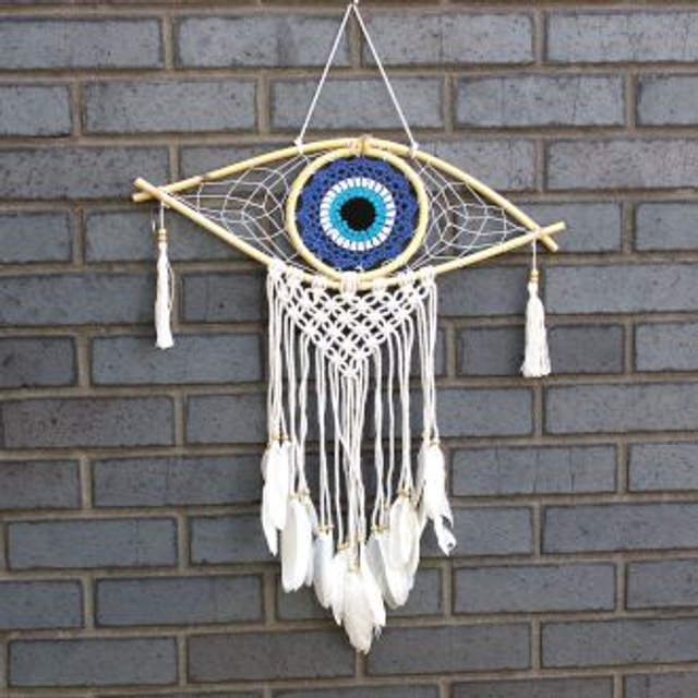 Attrape-Rêve Protection - Moyen Œil Macramé 