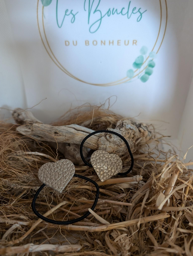 Élastique coeur doré 