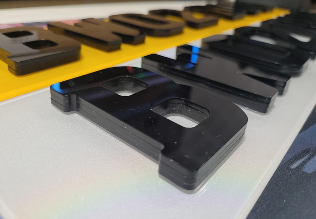 9mm Gloss Black 4D Laser Cut