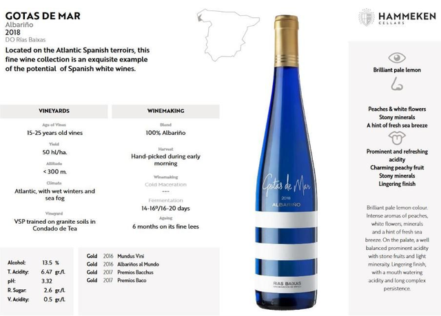 Gotas de Mar - Albariño 2018 - Spain