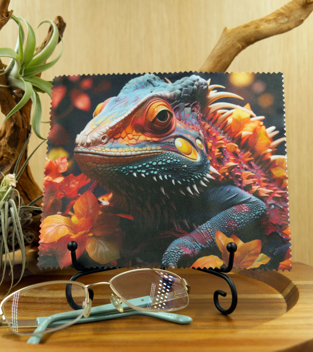 Cleaning Cloth: Bearded Dragon Microfibre Cloth for Glasses, Screens &amp; More 