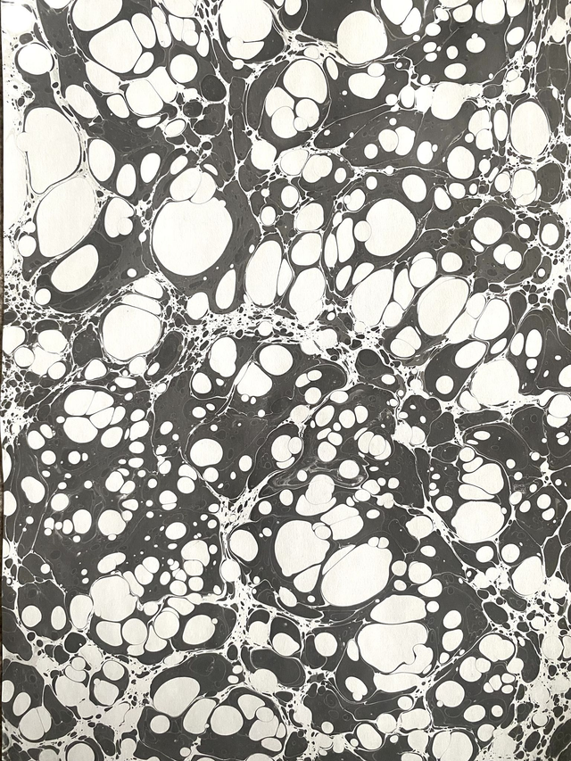 "Inverted Dalmatian" Stone Marbled Paper
