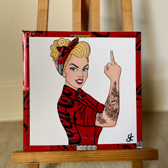 Tableau Pin-up 20x20 cm 